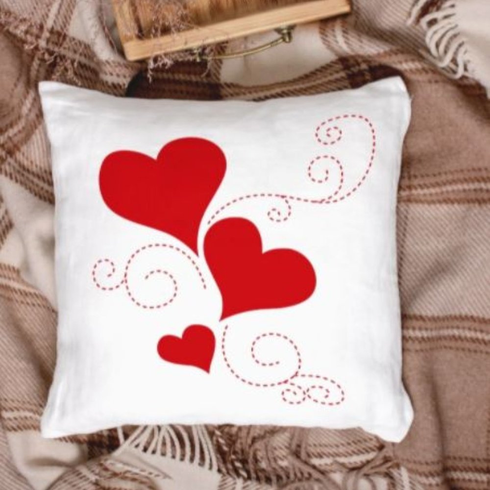 Heart throw pillow